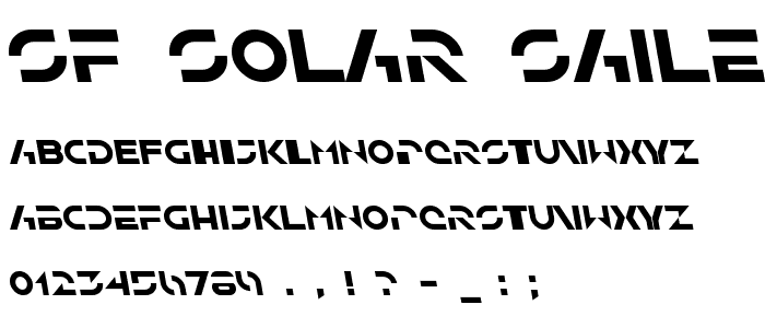 SF Solar Sailer Italic font